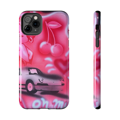 "on her way" airbrush iPhone case