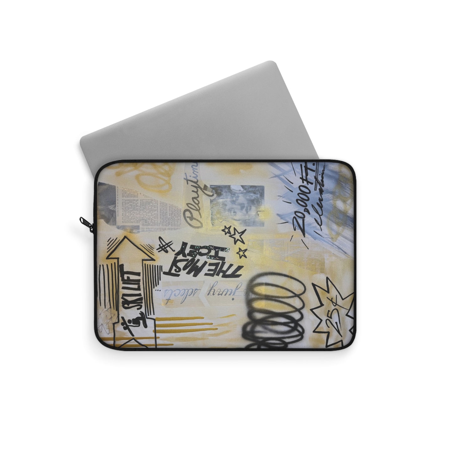"golden glacier" airbrush laptop sleeve