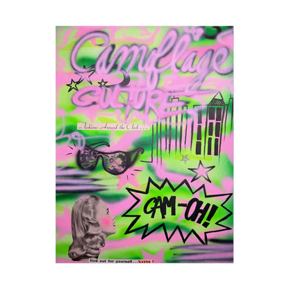 "green camo" airbrush rolled print
