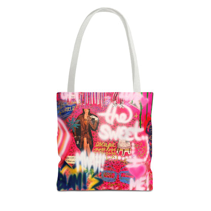 "sweet escape" airbrush tote bag