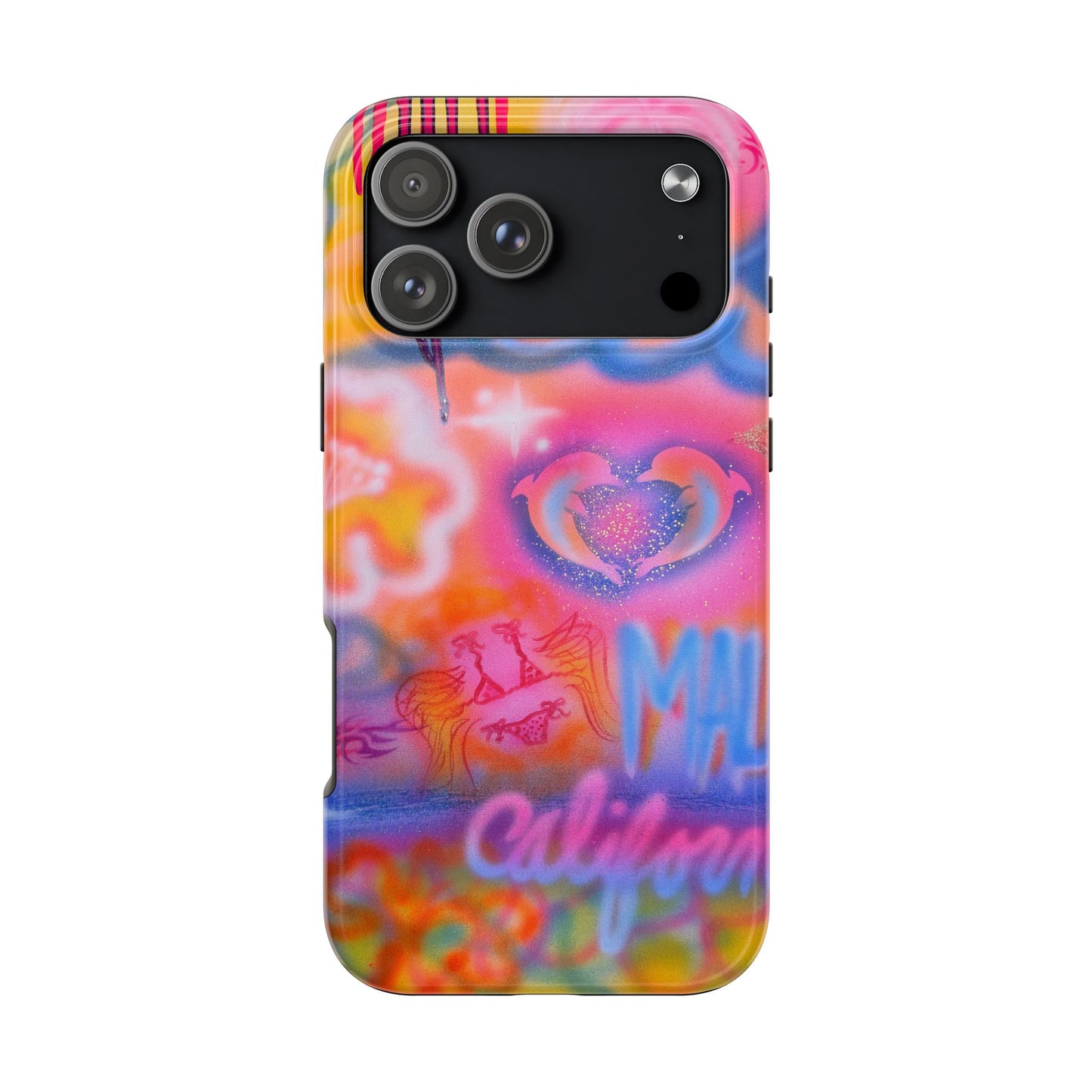 "mornings in malibu" airbrush iPhone case