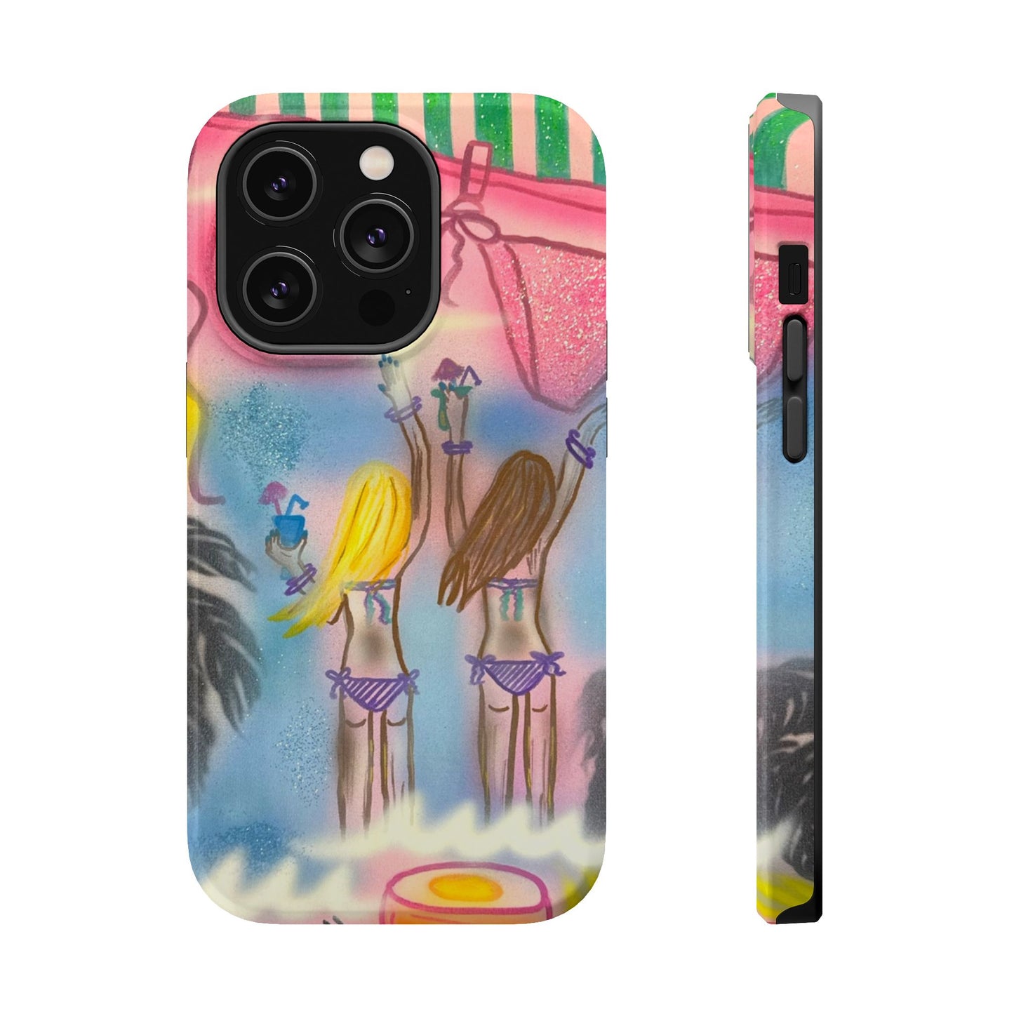MagSafe "kinis & tinis" airbrush iPhone case