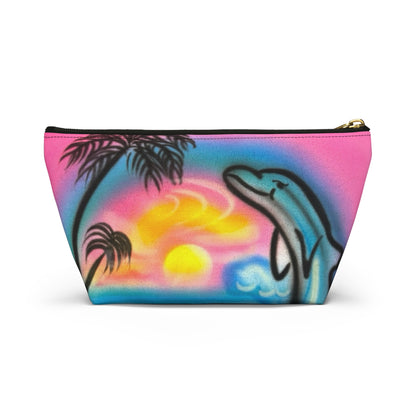 "dolphin love" airbrush makeup pouch