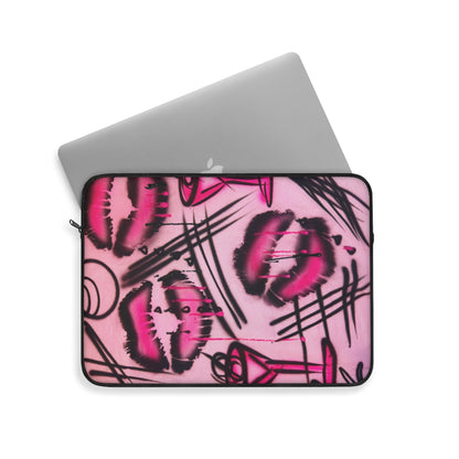 "glossy pout" airbrush laptop sleeve