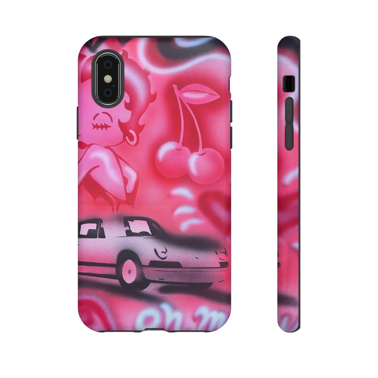 "on her way" airbrush iPhone case