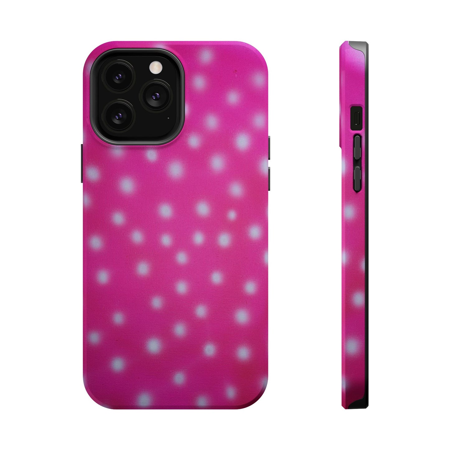 MagSafe "bubblegum polka dot" airbrush iPhone case