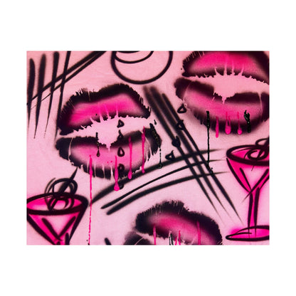 "glossy pout" airbrush horizontal print