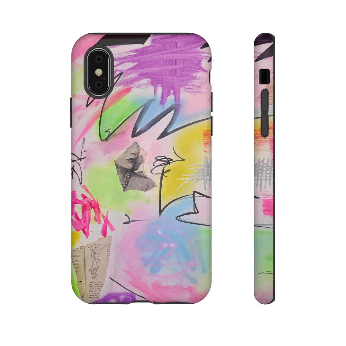 "pastel static" airbrush iPhone case