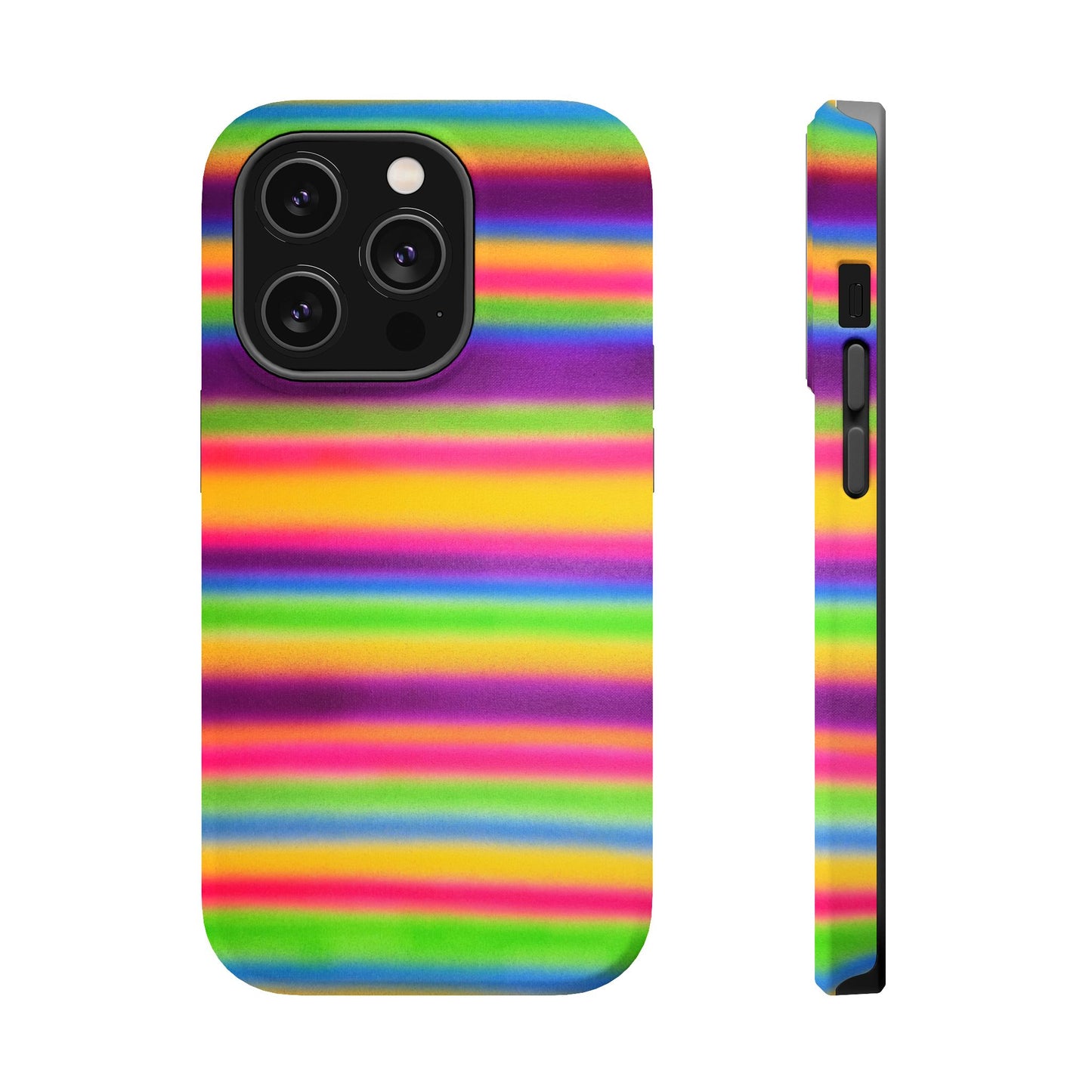 MagSafe "colorful stripes" airbrush iPhone case