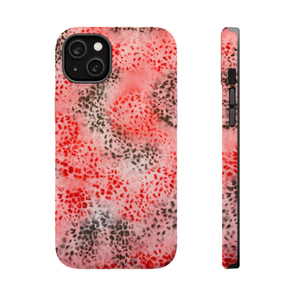 MagSafe "red cheetah" airbrush iPhone case