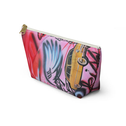 "lust or love" airbrush makeup pouch