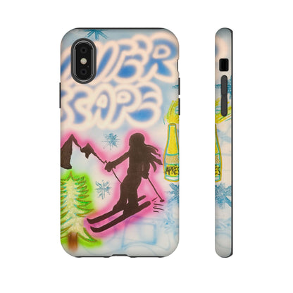 "winter escape" airbrush iPhone case