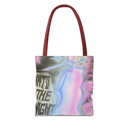 "into the night pt. 2" airbrush tote bag