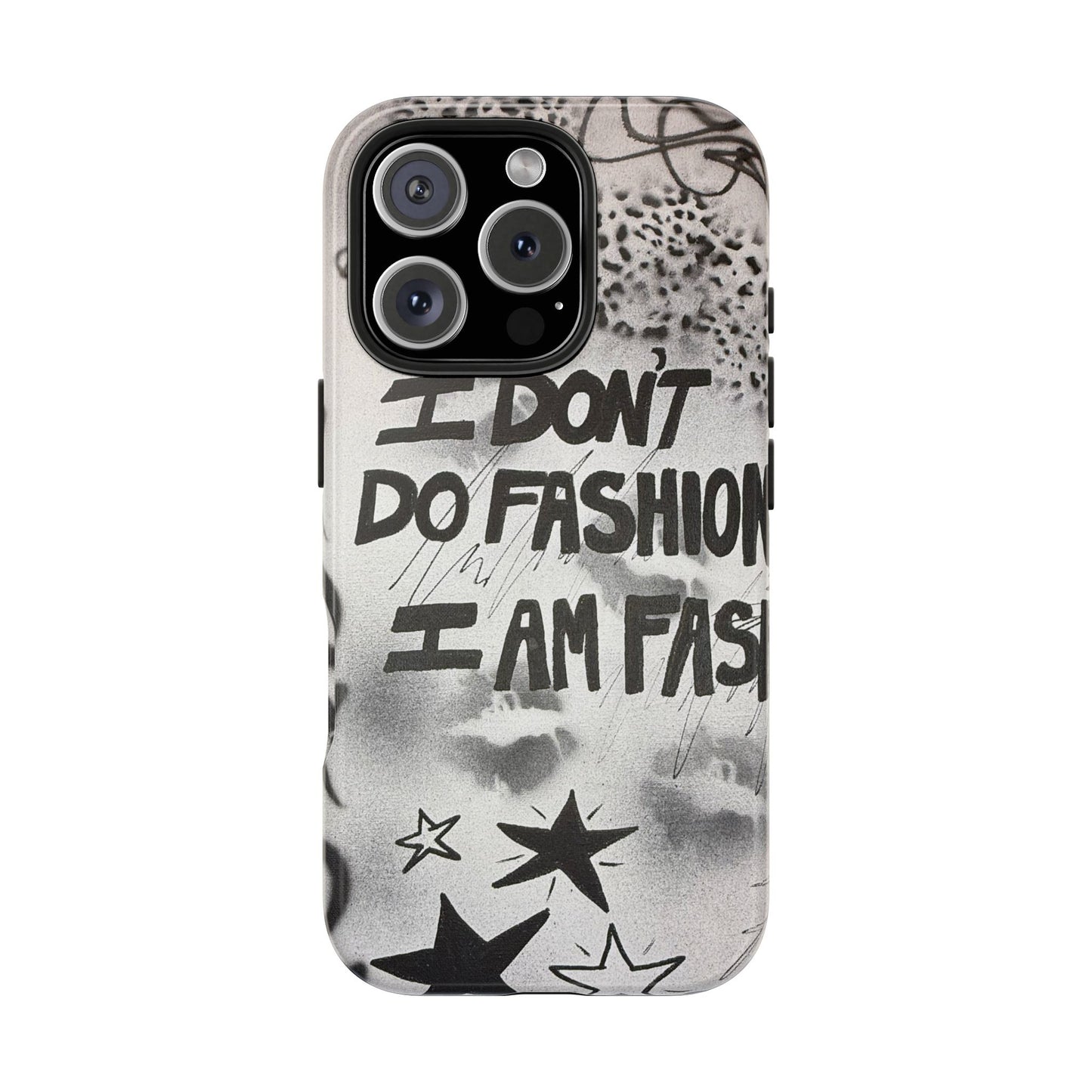 "i am fashion" airbrush iPhone case