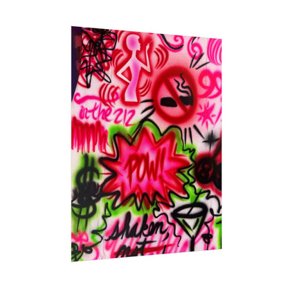 "in the 212" airbrush rolled print