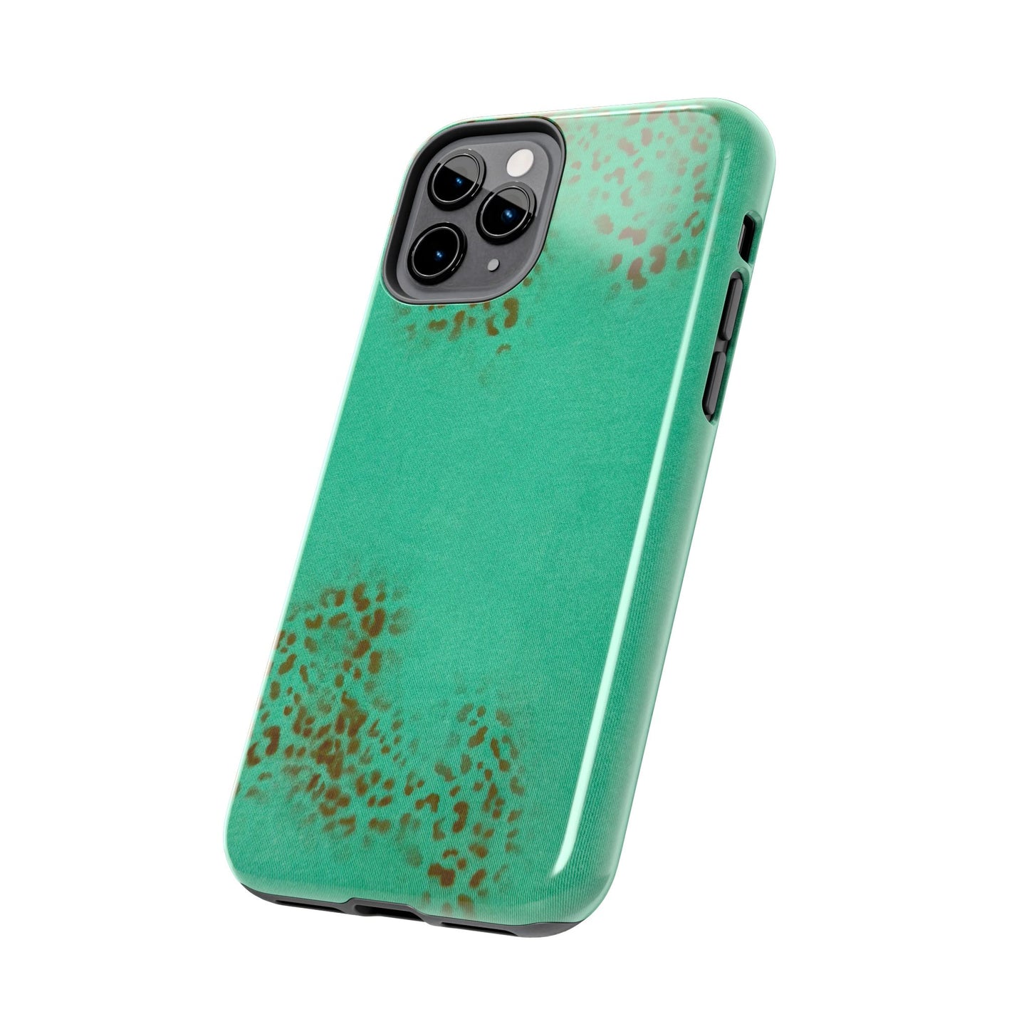 "teal cheetah" airbrush iPhone case
