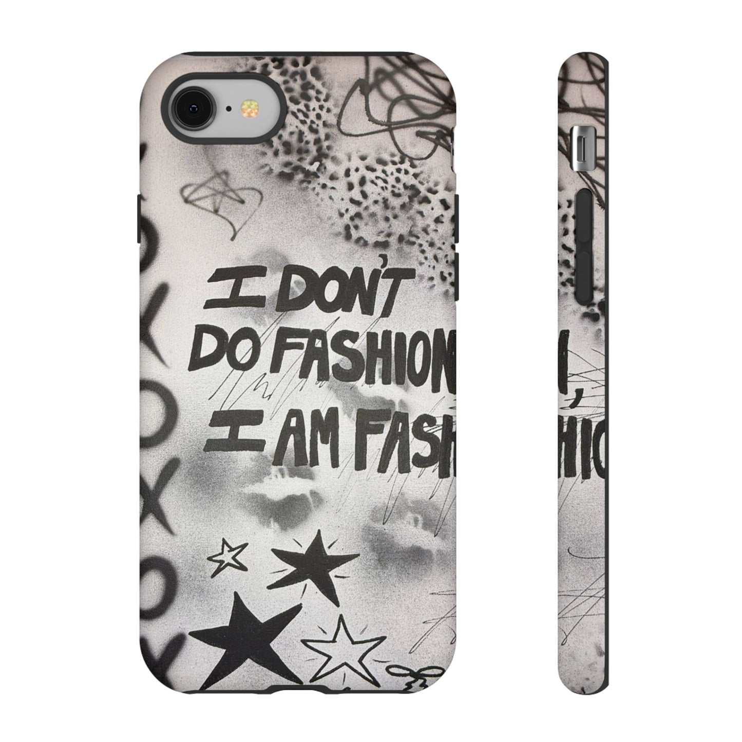 "i am fashion" airbrush iPhone case