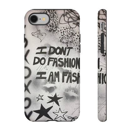 "i am fashion" airbrush iPhone case