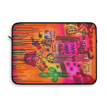 "wild, wild west" airbrush laptop sleeve