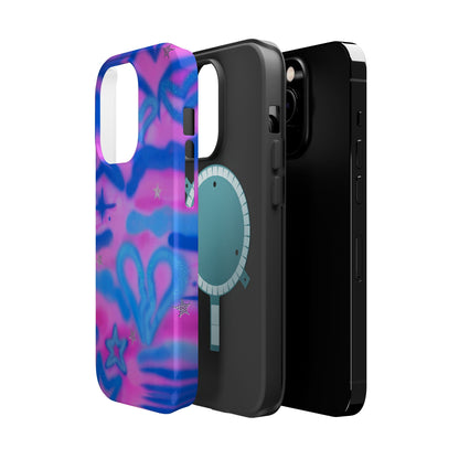 MagSafe "blue camo" airbrush iPhone case