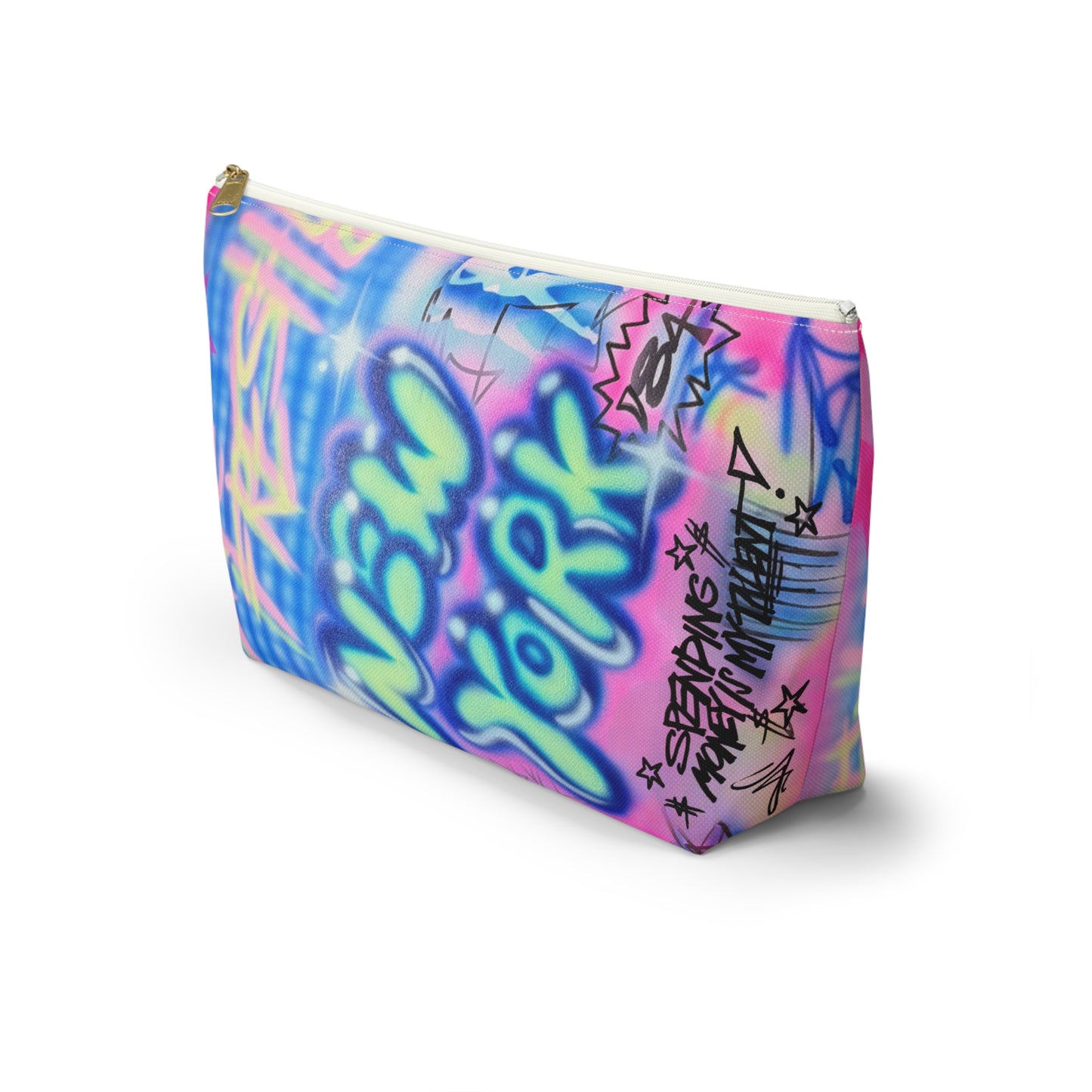 "spending $$ is my talent" airbrush makeup pouch