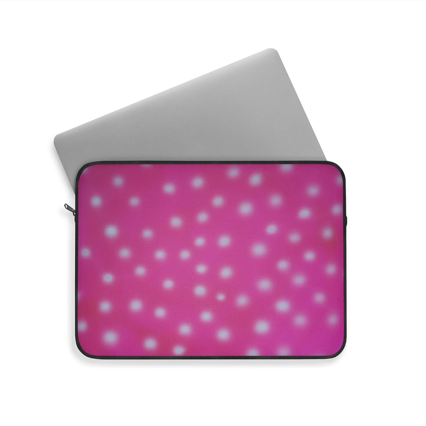 "bubblegum polka dot" airbrush laptop sleeve