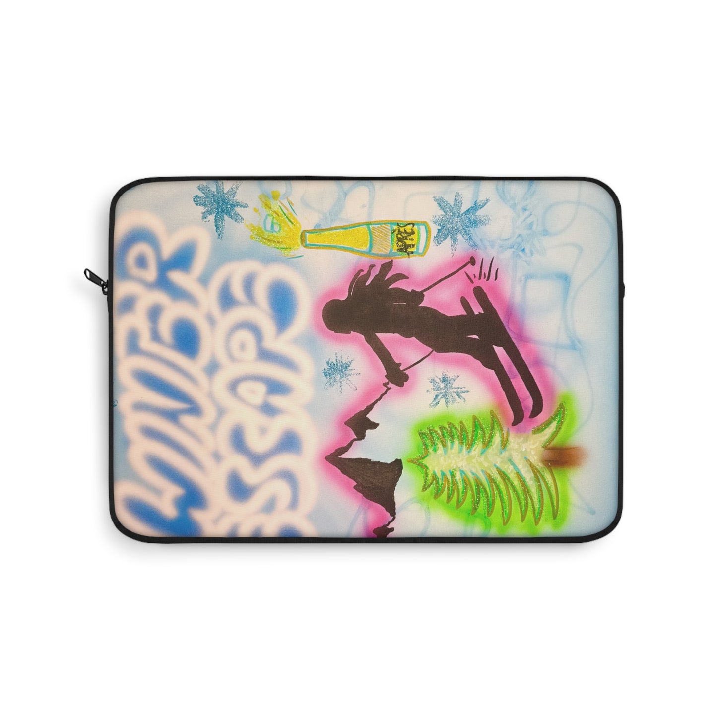 "winter escape" airbrush laptop sleeve
