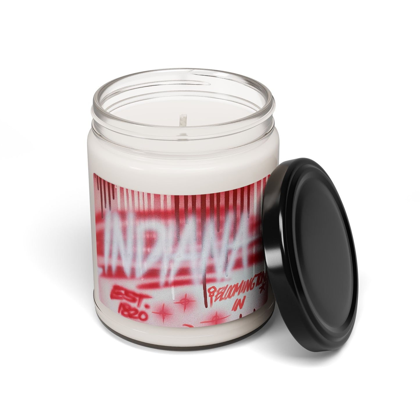 "indiana" airbrush soy candle