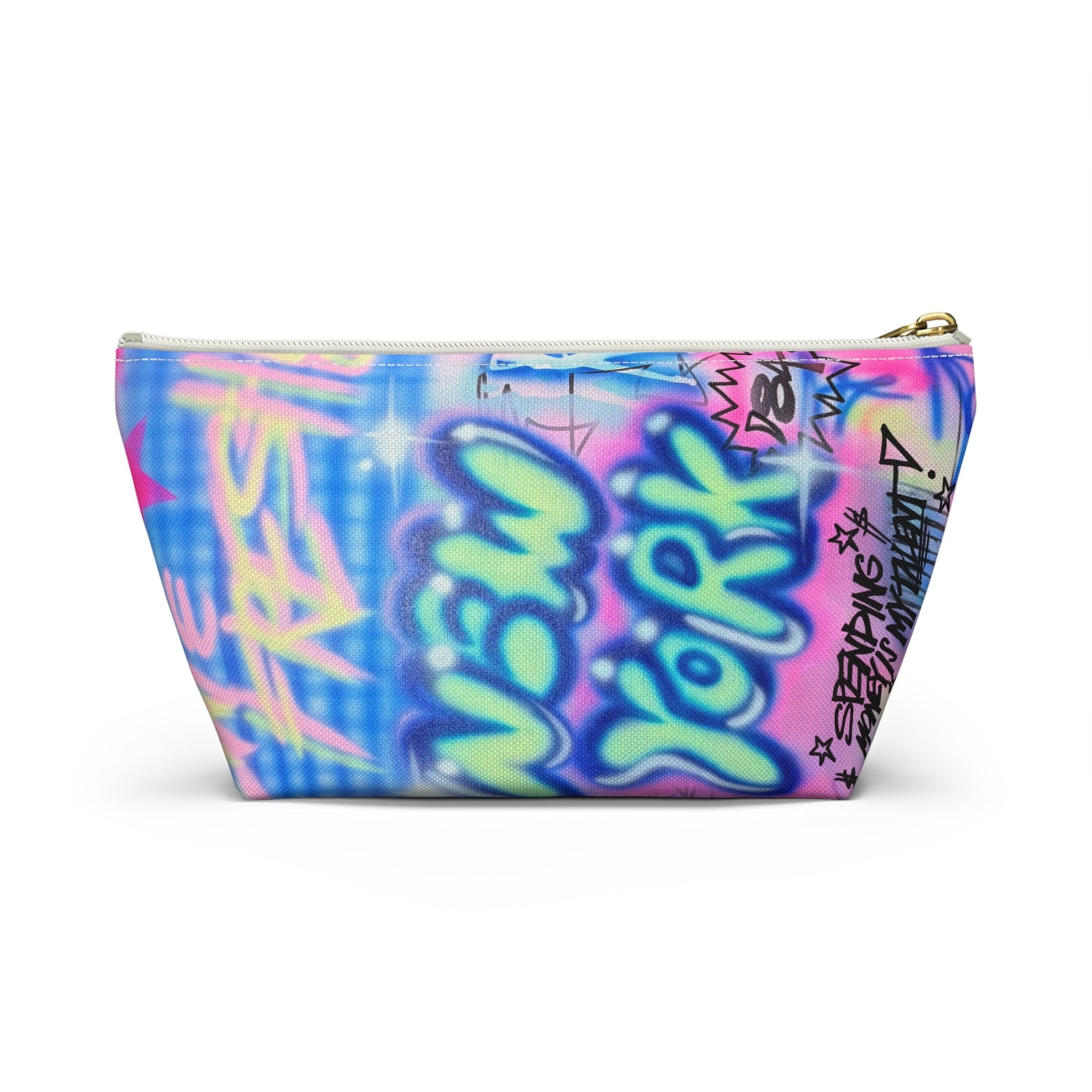 "spending $$ is my talent" airbrush makeup pouch