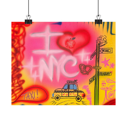 "in the city" airbrush horizontal print