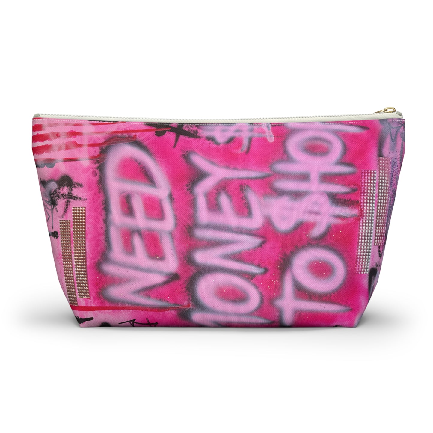 "need $$ to shop" airbrush makeup pouch