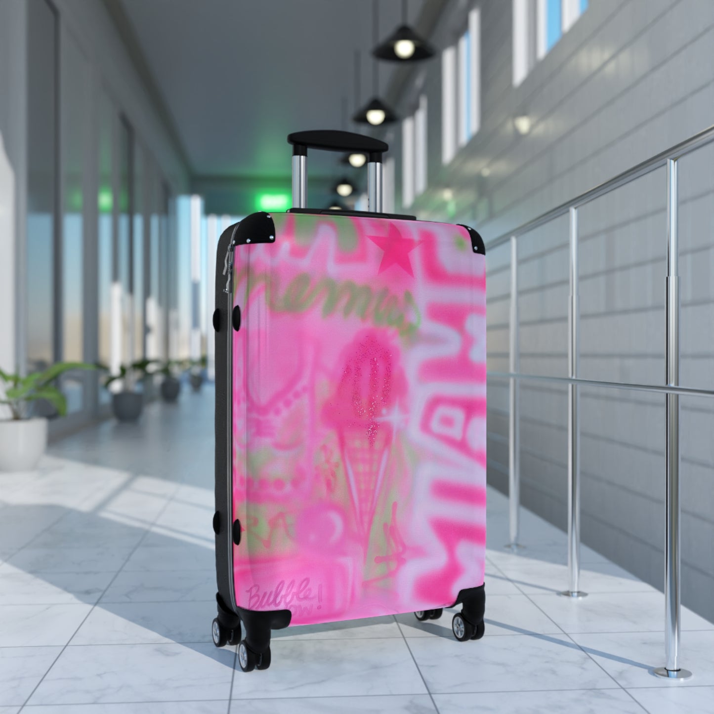 "miami matcha" airbrush suitcase