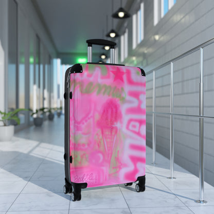 "miami matcha" airbrush suitcase