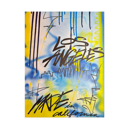 "los angeles" airbrush rolled print