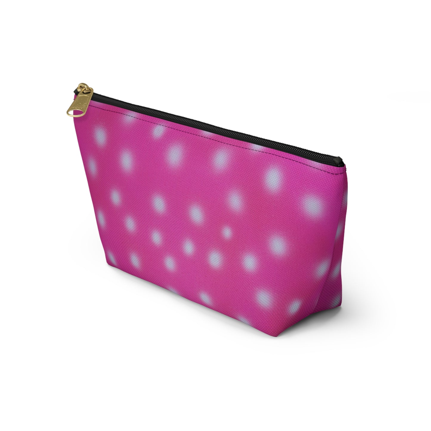 "bubblegum polka dot" airbrush makeup pouch