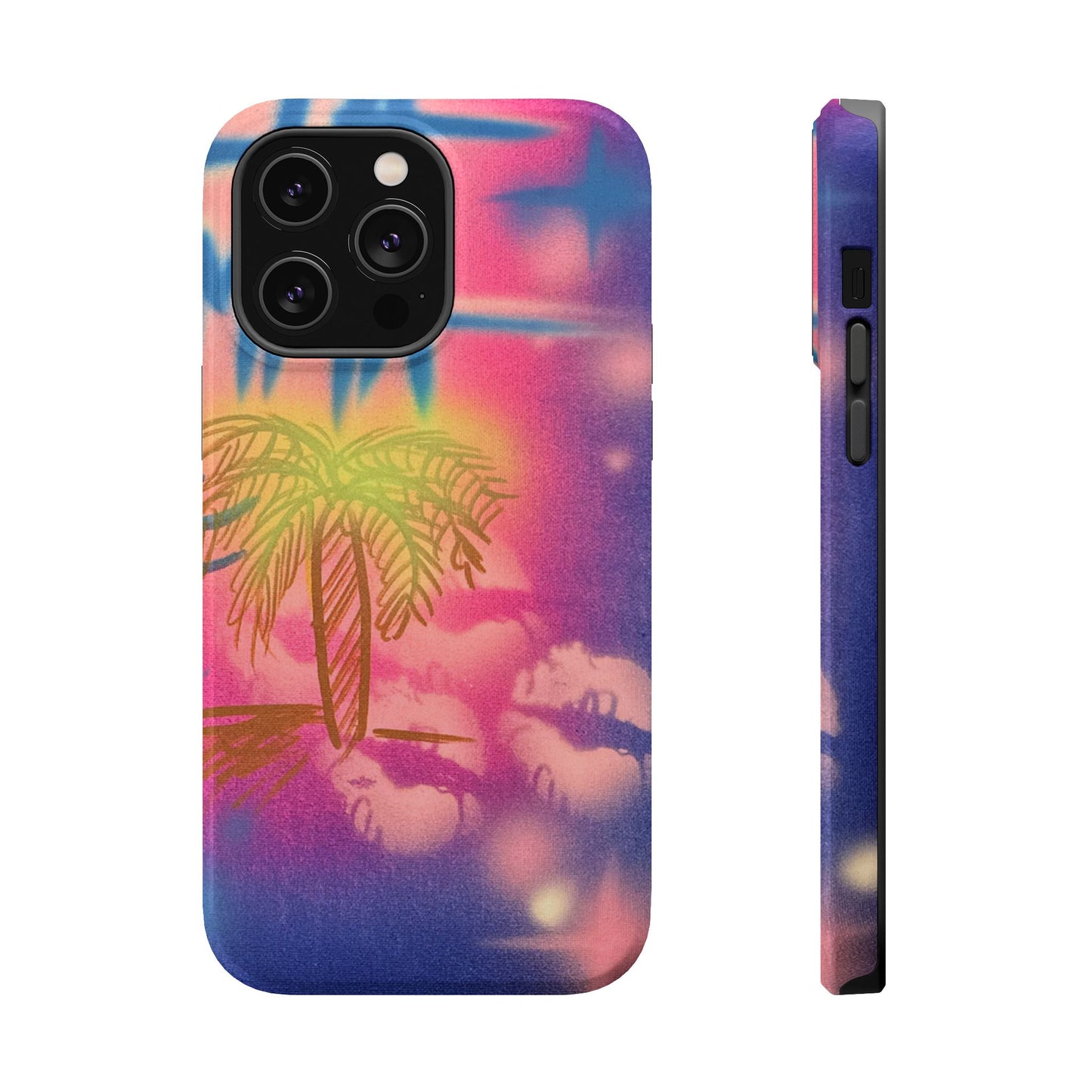 MagSafe "glowy night" airbrush iPhone case