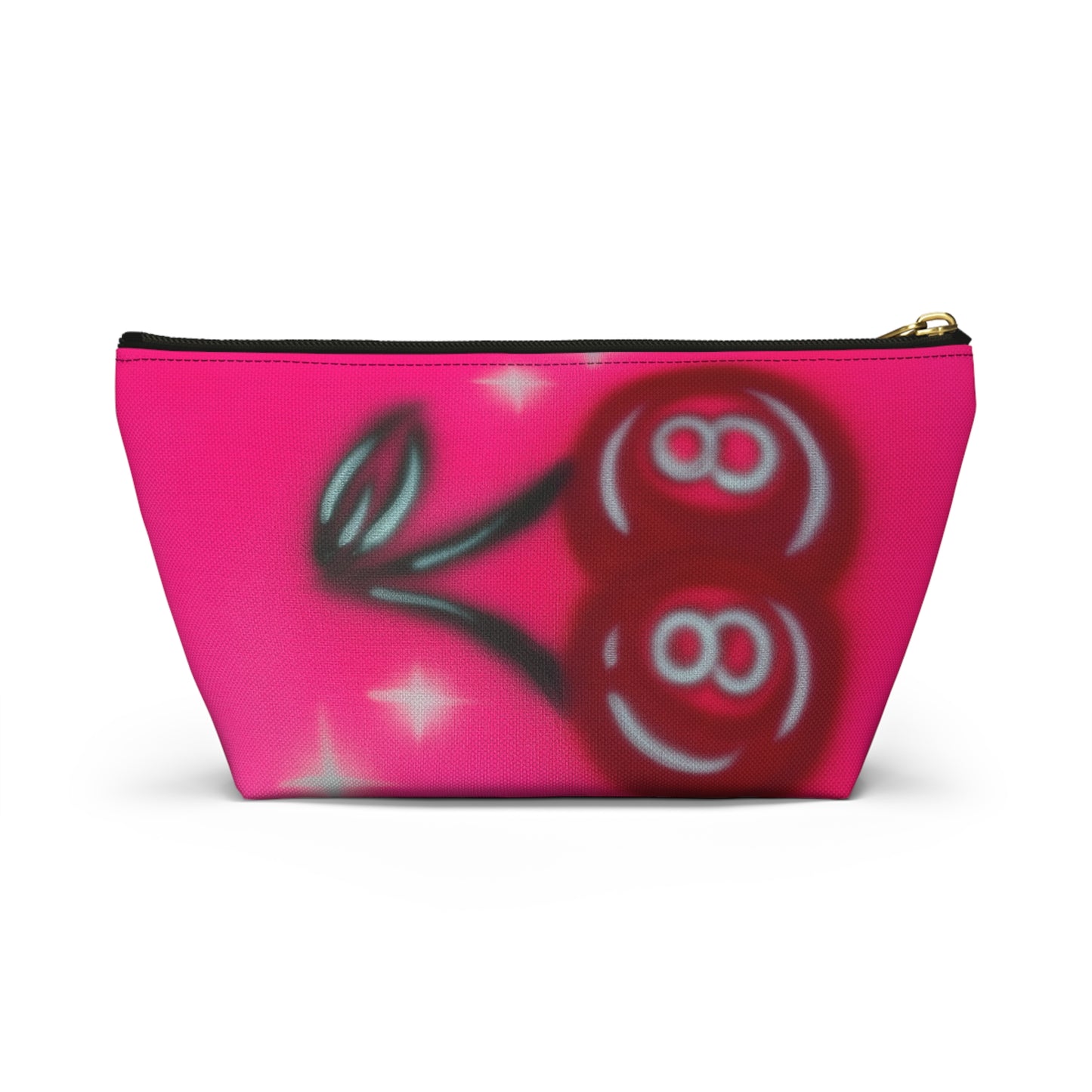 "cherry 8ball" airbrush makeup pouch