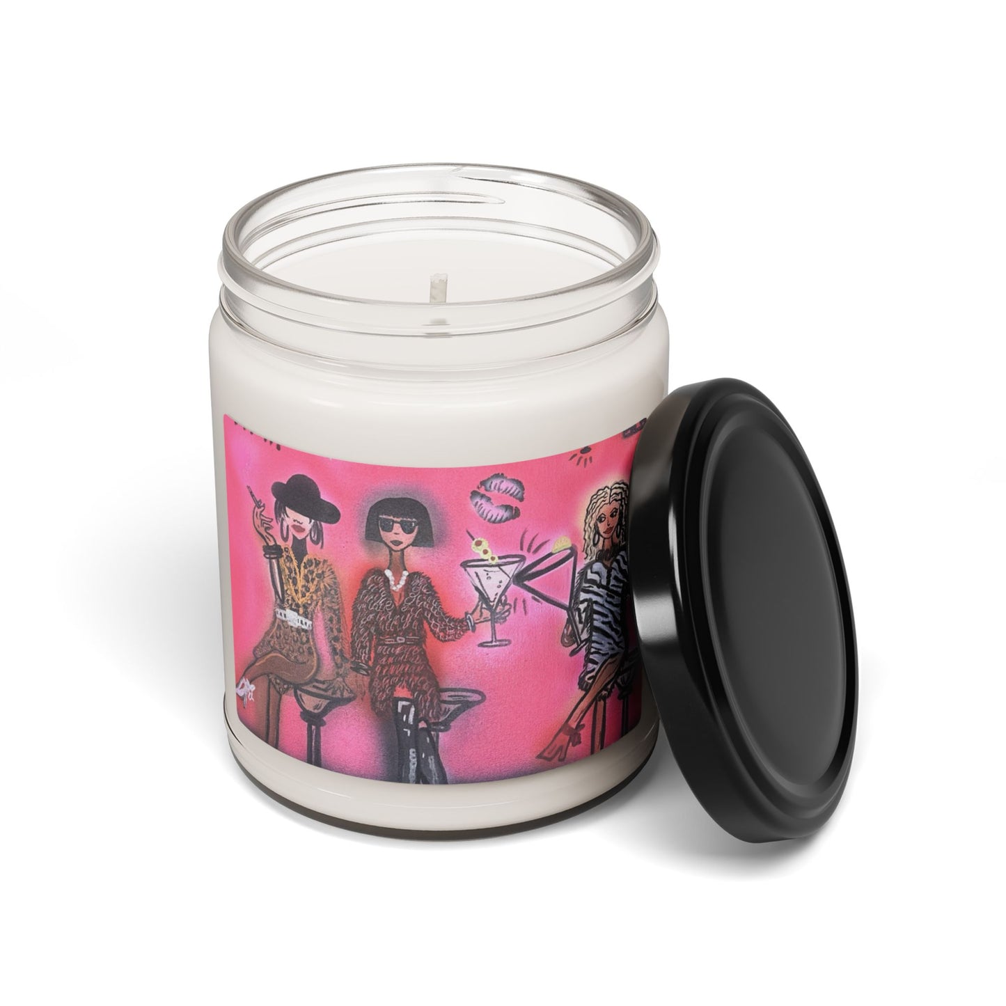"party diva" airbrush soy candle