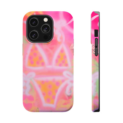 MagSafe "yellow polka dot bikini" airbrush iPhone case