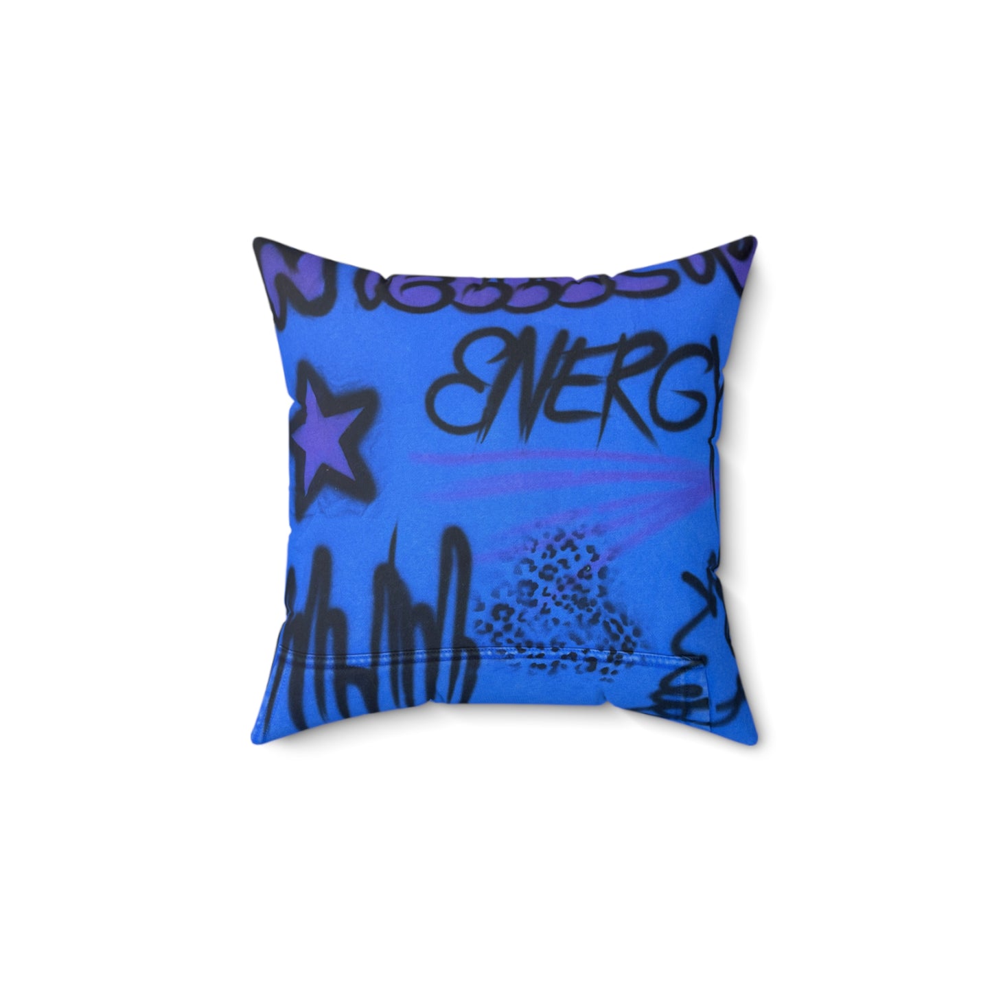 "infamous indigo" airbrush pillow