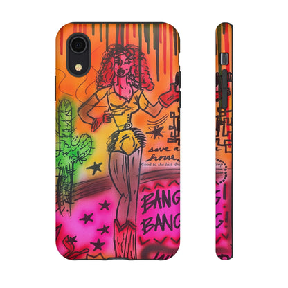 "wild, wild west" airbrush iPhone case