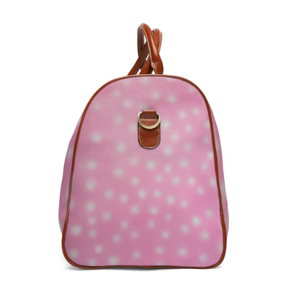 "strawberry swirl polka dot" airbrush waterproof travel bag