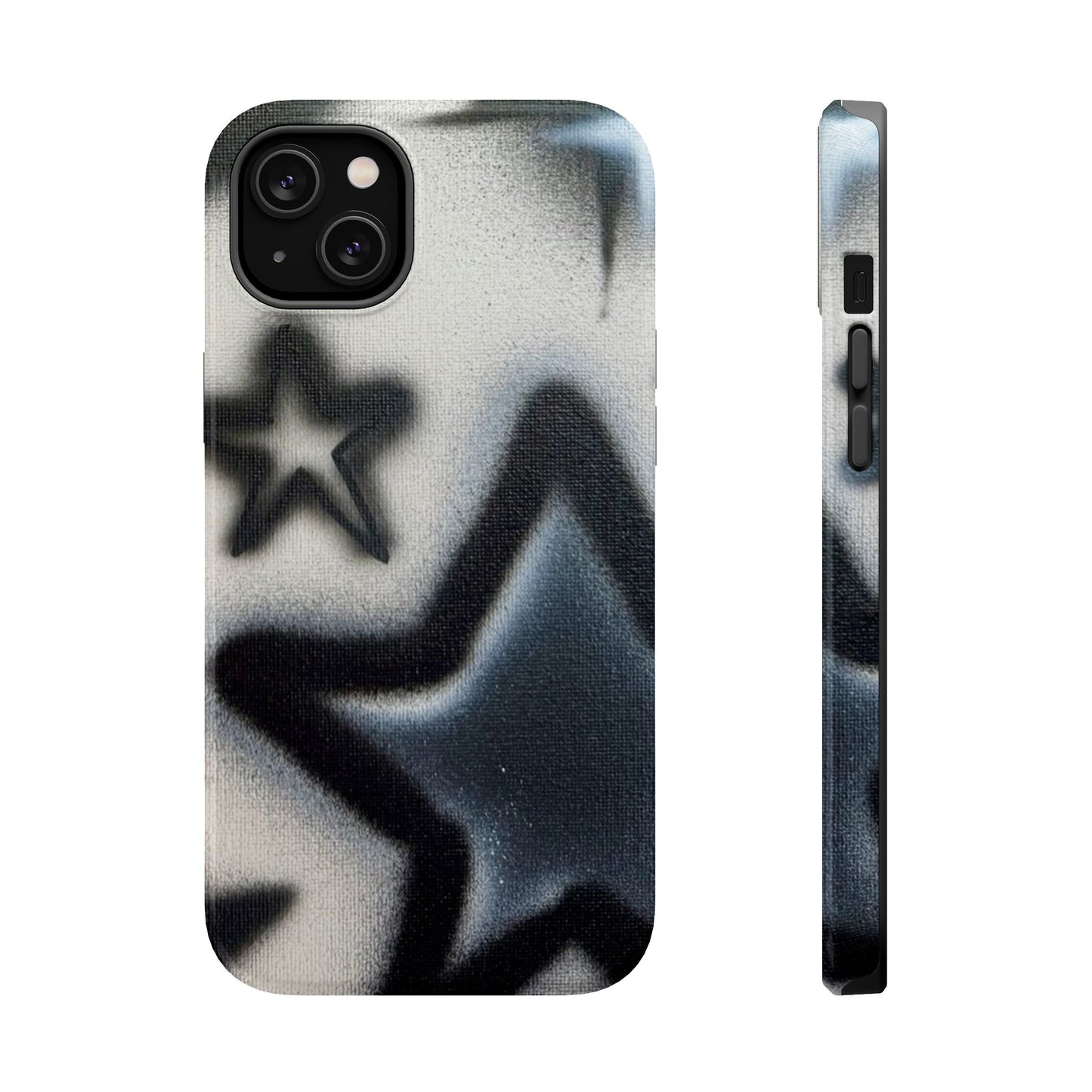 MagSafe "black & white stars" airbrush iPhone case