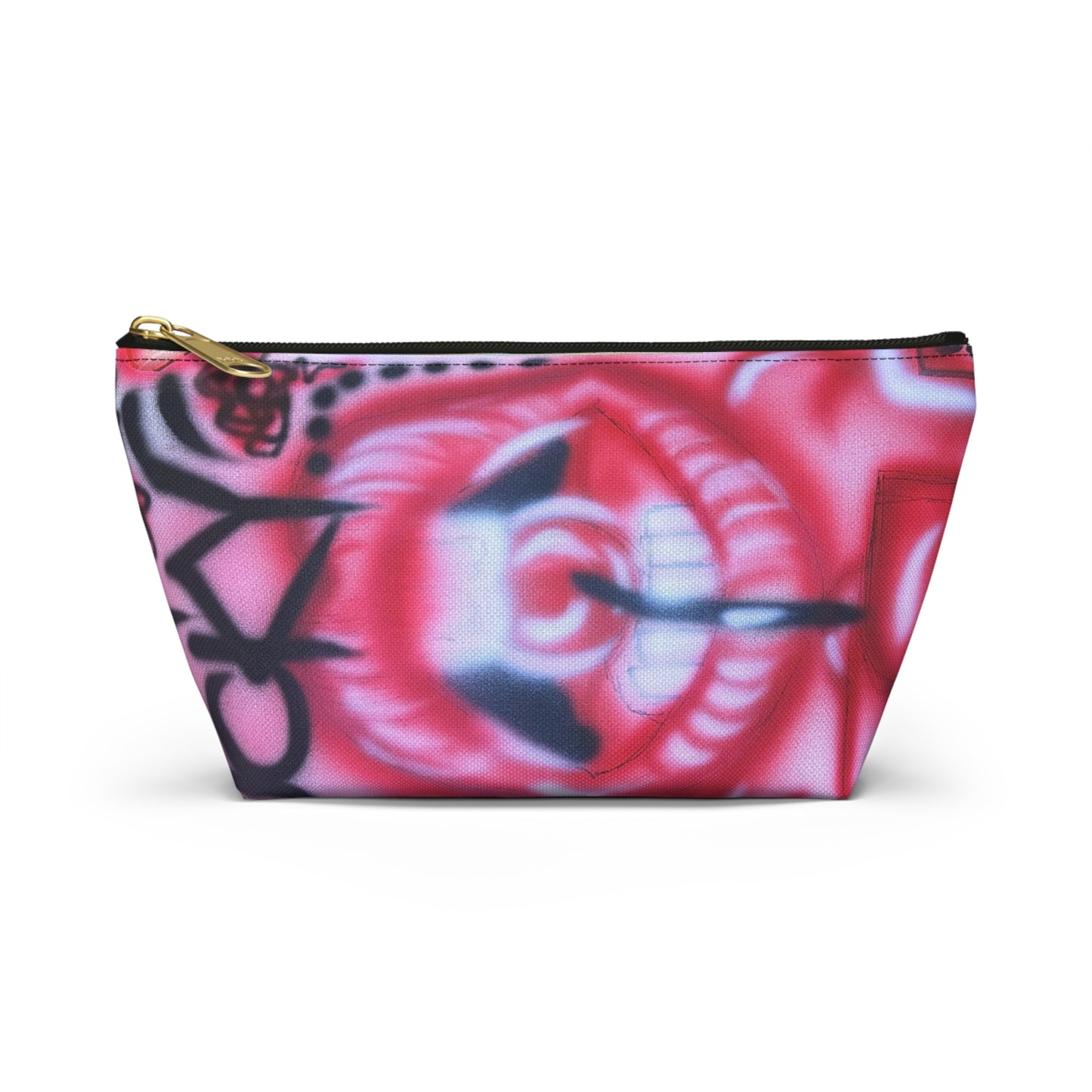 "be happy go lucky" airbrush makeup pouch
