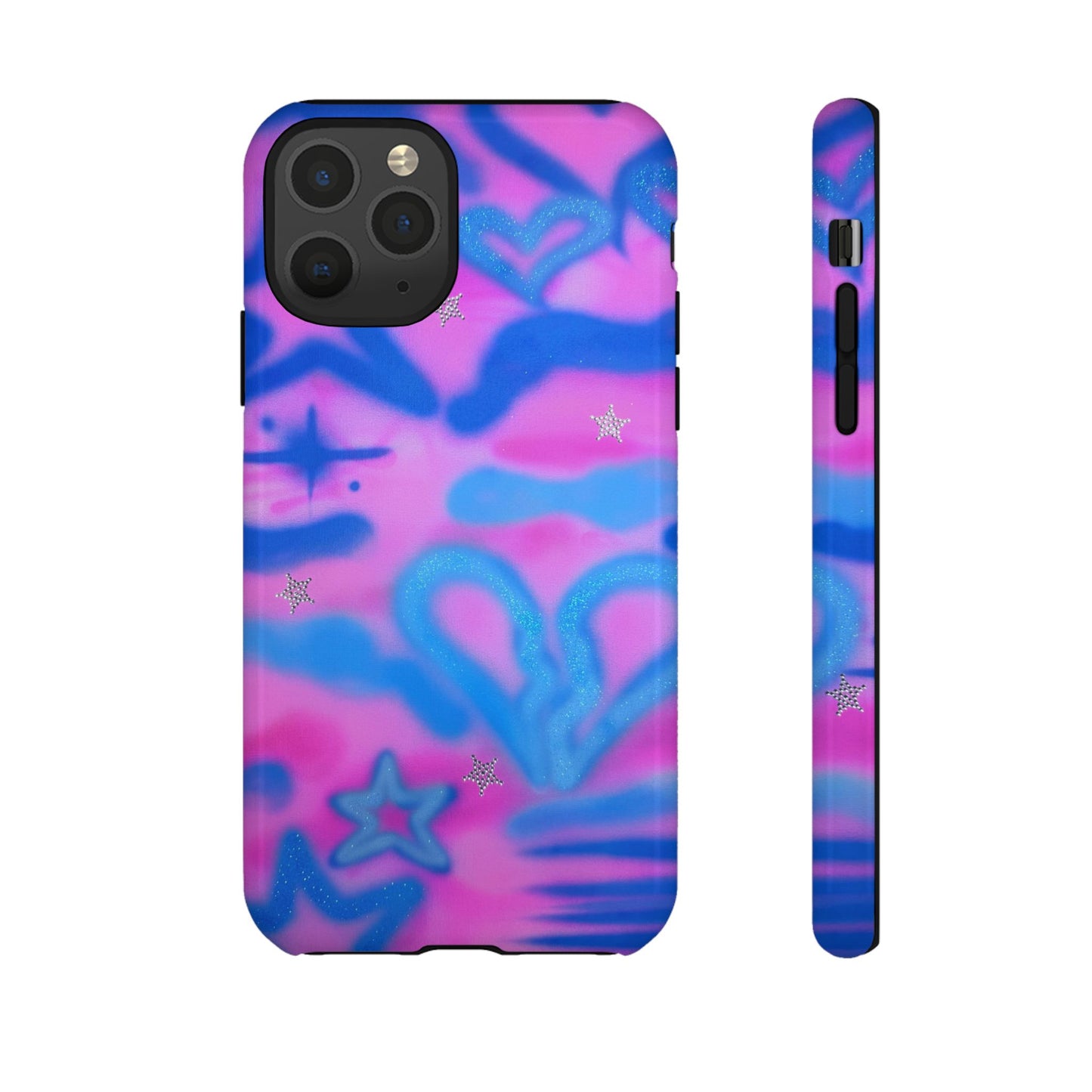 "blue camo" airbrush iPhone case