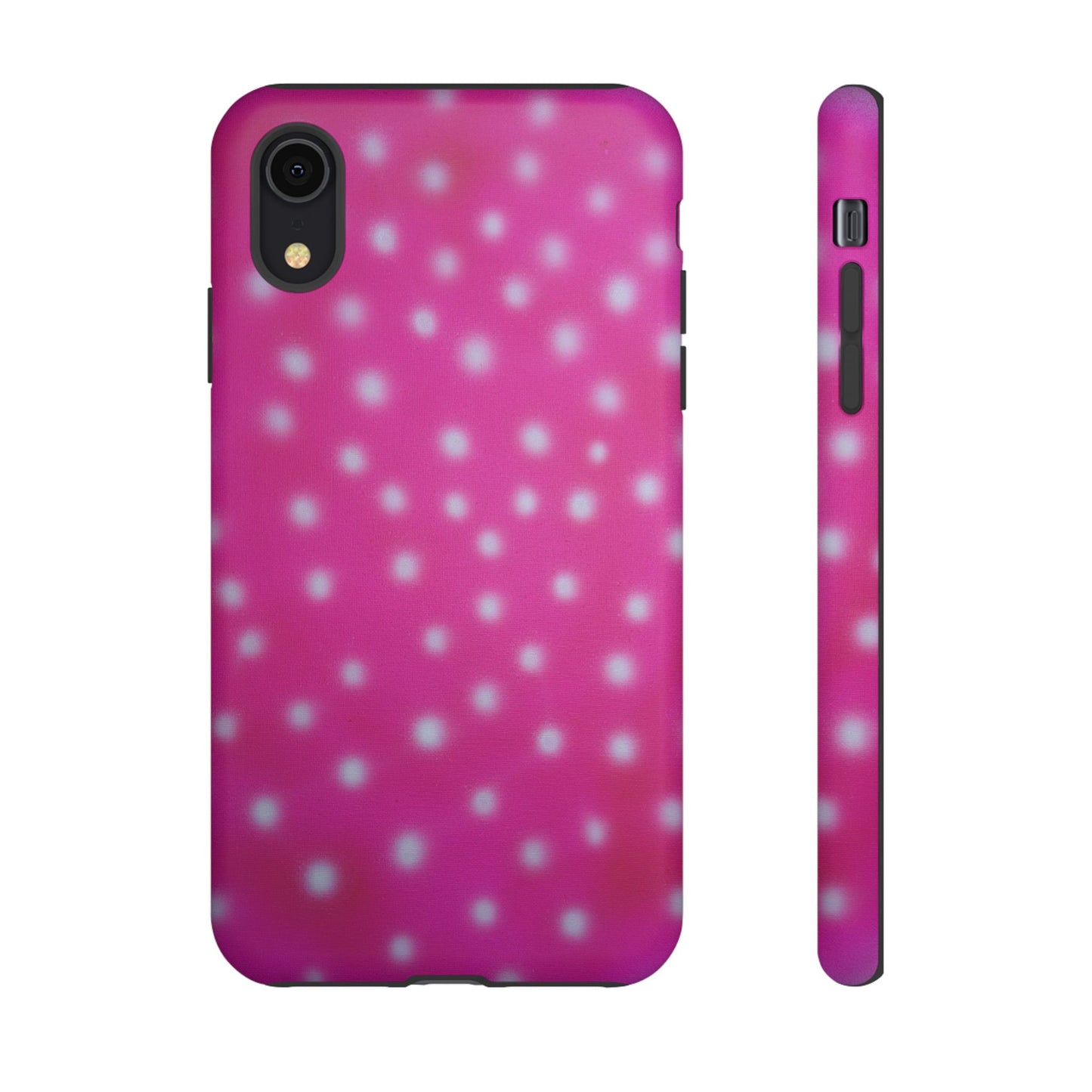 "bubblegum polka dot" airbrush iPhone case