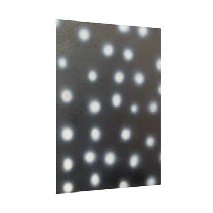 "coconut noir polka dots" airbrush rolled print