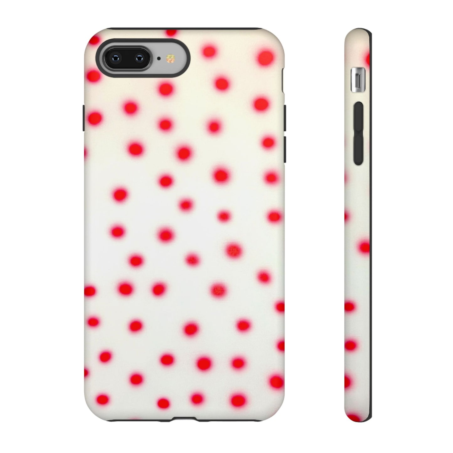 "vanilla cherry polka dot" airbrush iPhone case
