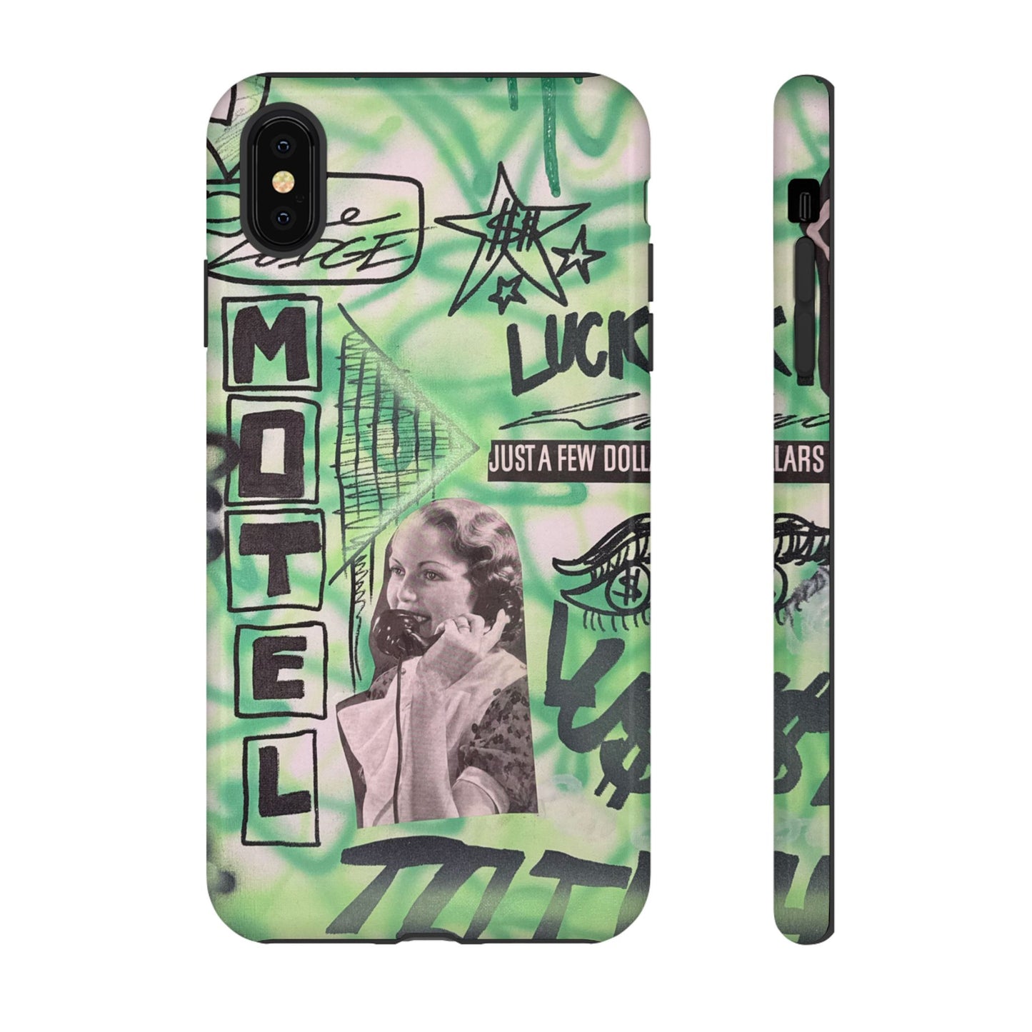 "lust over luck" airbrush iPhone case