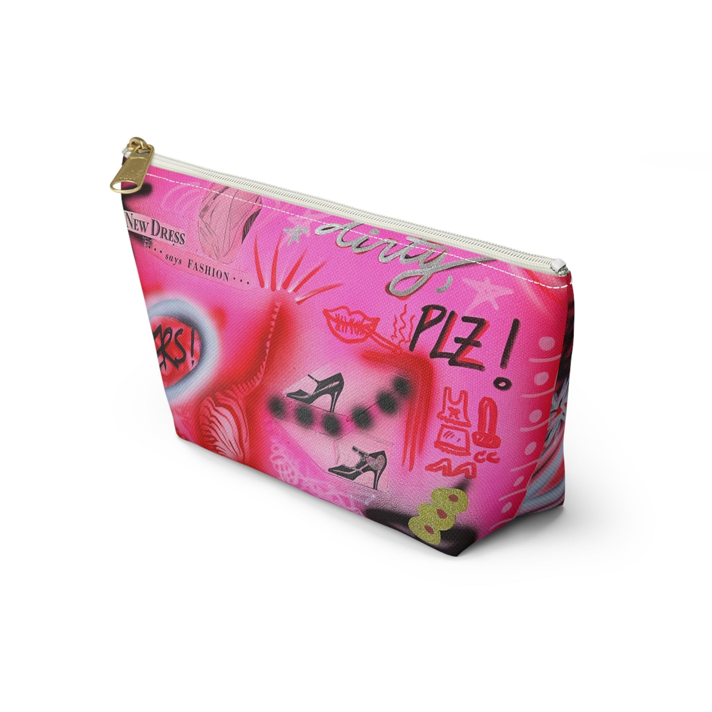 "extra dirty, plz" airbrush makeup pouch